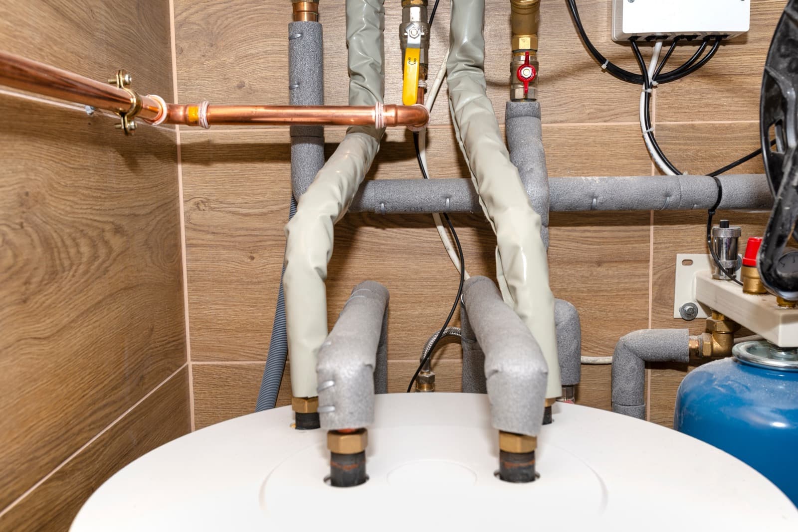 Home plumbing system with treatment piping and valves